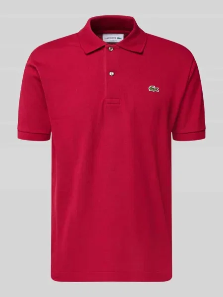 Koszulka polo Regular Fit z czystej bawełny Lacoste czerwona