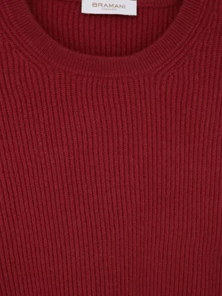 Pulover Bramani Cashmere din cașmir roșu