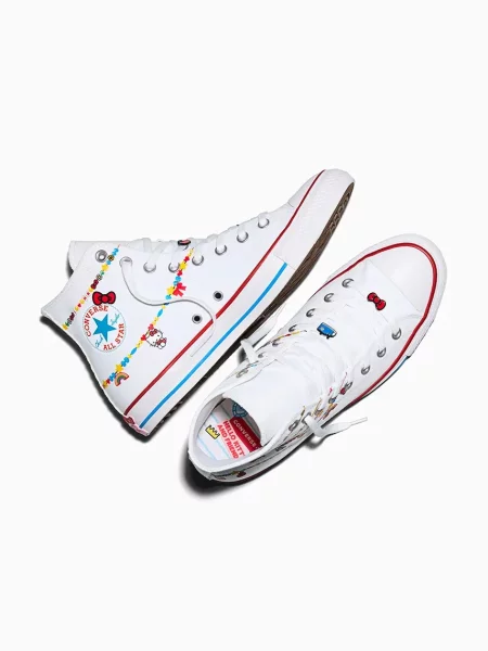 Converse x Hello Kitty Chuck Taylor All Star HI tornacipők női fehér