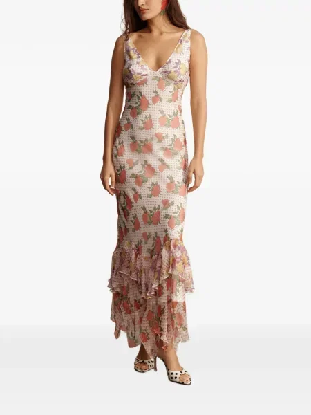 Rochie maxi Donde Esteban cu model floral cu imagine