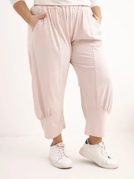 Pantaloni Kesi Włoski cu talie joasă alb