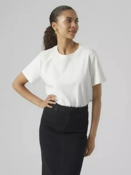 Vero Moda Naima T-shirt White λευκό