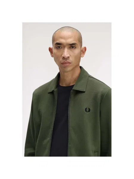 Gulerat pulover Fred Perry verde
