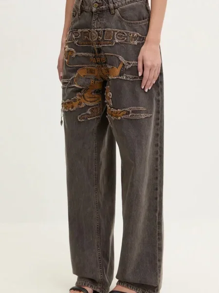 Y/Project jeansi EVERGREEN PARIS BEST PATCH JEANS gri