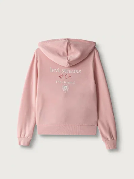Суичър с качулка Levi's® розово