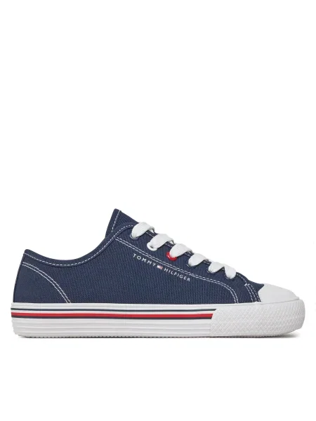 Pantofi Tommy Hilfiger cu șireturi din dantelă albastru