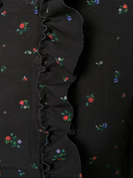 Риза Vetements на цветя с принт черно