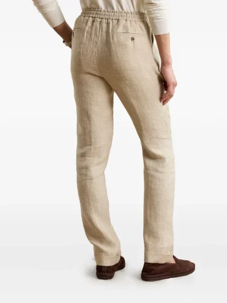 Παντελόνι Ralph Lauren Purple Label υφαίνω διαγωνίως μωβ
