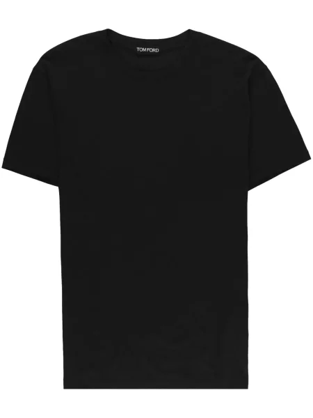 Tricou Tom Ford cu decolteu rotund scurt negru