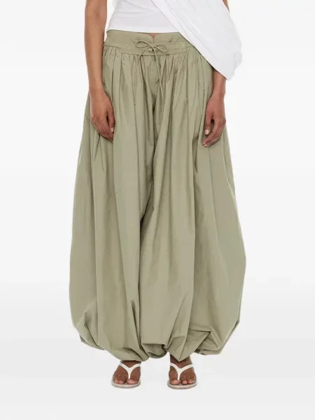 Pantaloni Christopher Esber conici verde