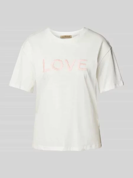 T-shirt z wyhaftowanym logo Smith And Soul biała