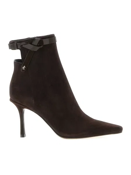 Botki Jimmy Choo zamszowe brązowe
