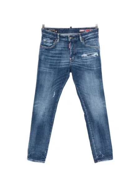 Blugi Dsquared2 zdrențuiți alb