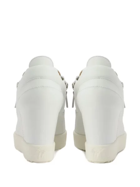 Sneakerși Giuseppe Zanotti cu pană alb