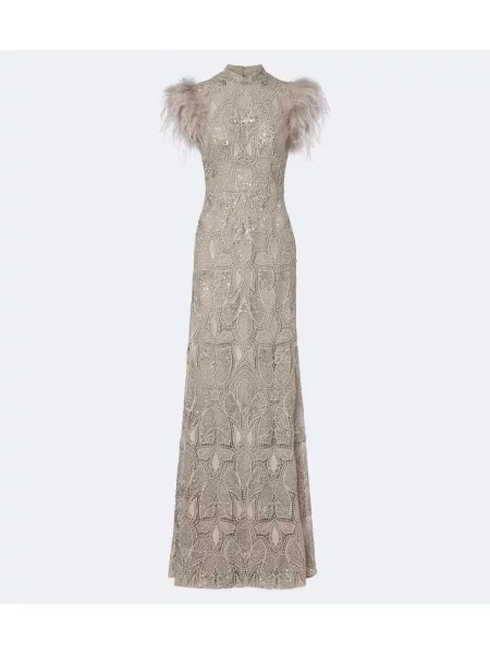 Rochie Georges Hobeika din dantelă gri