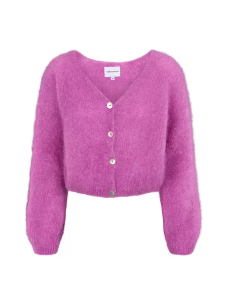 Kardigan Americandreams wełniany fioletowy