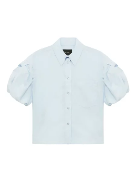 Koszula Simone Rocha z kieszeniami na rękawach niebieska