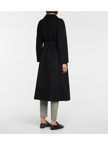 Gyapjú öves kabát 's Max Mara fekete