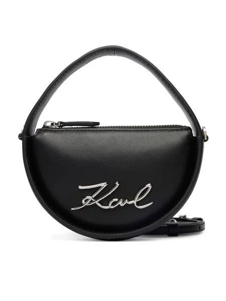Karl Lagerfeld torebka crossbody skórzana K/SIGNATURE czarna