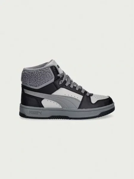 Puma Superge Rebound Slam Mid Cozy Jr 02 Siva črna