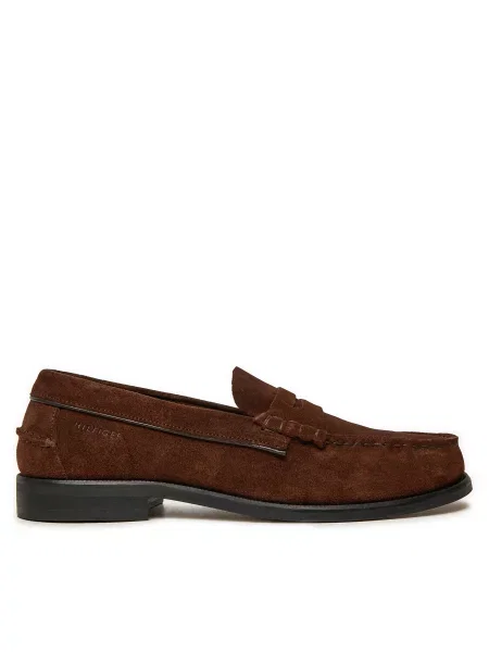 Μοκασίνια Tommy Hilfiger Classic Hilfiger Suede Loafer καφέ