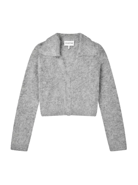 Sweter Munthe wełniany szary