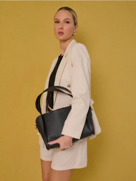 Сумка типу шопер зі знімною косметичкою чорний