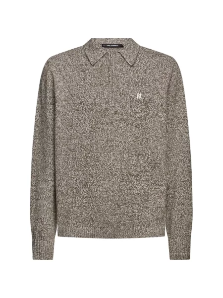 Lung tricou polo Karl Lagerfeld maro