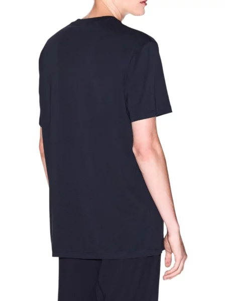 Armani Exchange tricou din bleumarin cu imprimeu albastru
