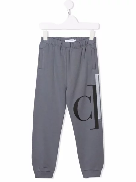 Dětské kalhoty Calvin Klein šedé
