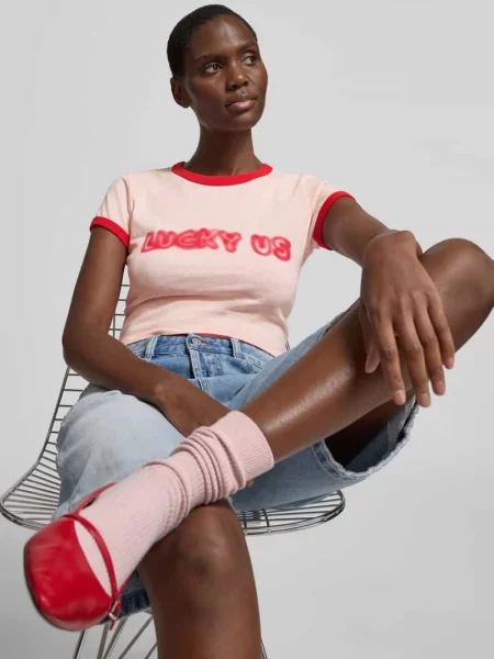 T-shirt o krótkim kroju z czystej Kenzo różowa