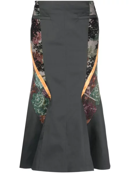 Fustă Marine Serre cu model floral gri