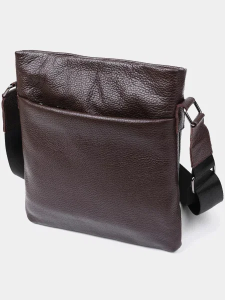 Кожаная сумка через плечо Shvigel коричневая
