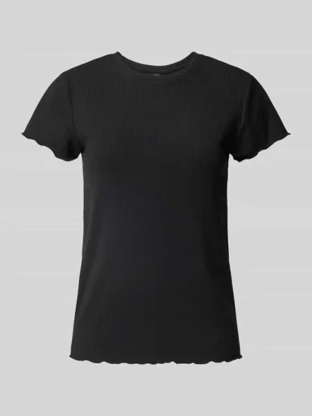 T-shirt o kroju slim fit z dodatkiem model NICCA' Pieces czarna