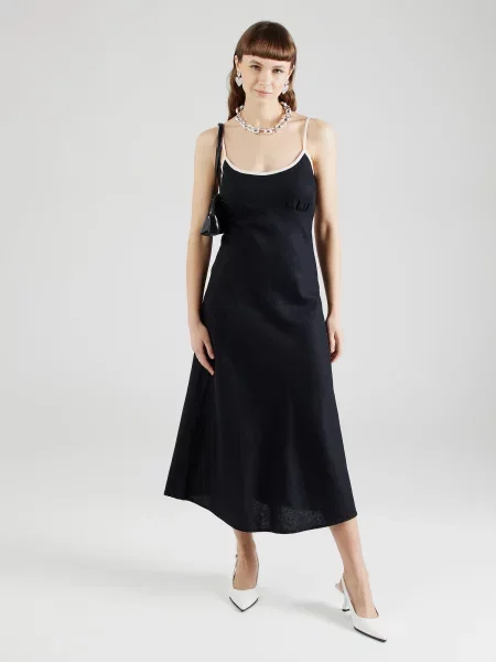 HOLLISTER Rochie de vară negru alb