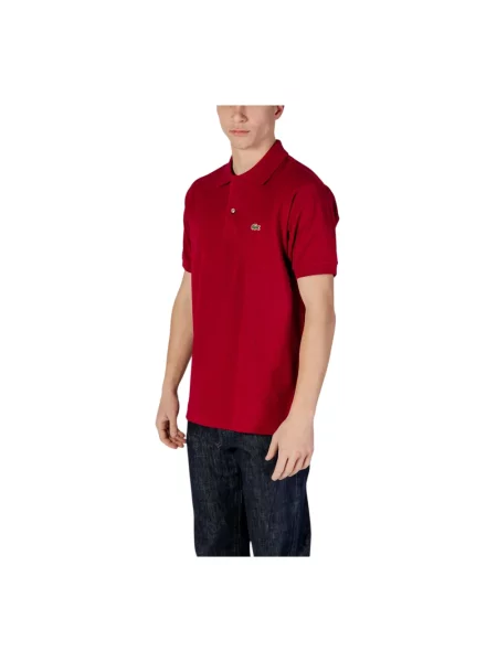 Koszulka polo Regular Fit z czystej bawełny Lacoste czerwona