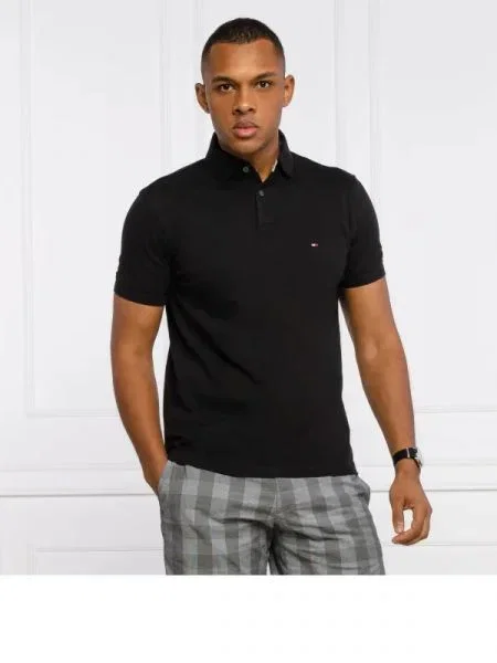 Tommy Hilfiger Tenisz póló | pique fekete