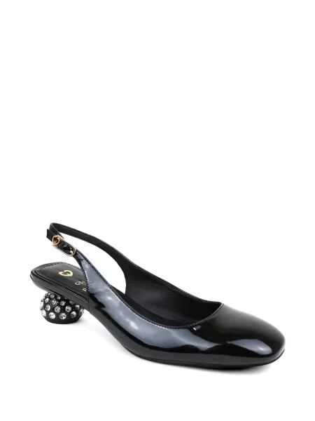 Pantofi cu toc Gold & Rouge slingback negru
