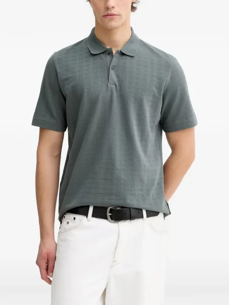 Scurt tricou polo Marc O'polo în carouri gri