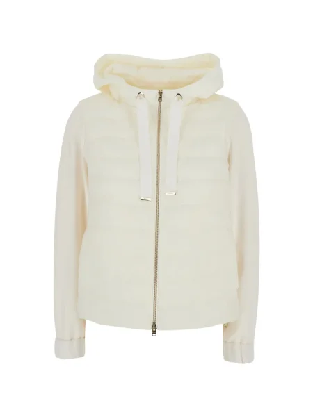 Geacă cu puf Herno cu glugă alb