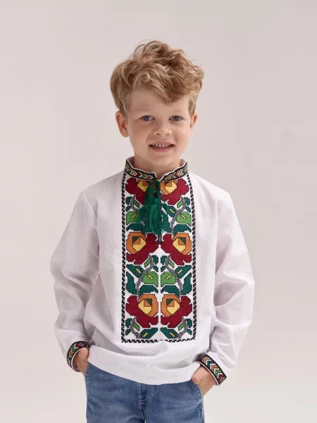 Детская рубашка Merezhka белая