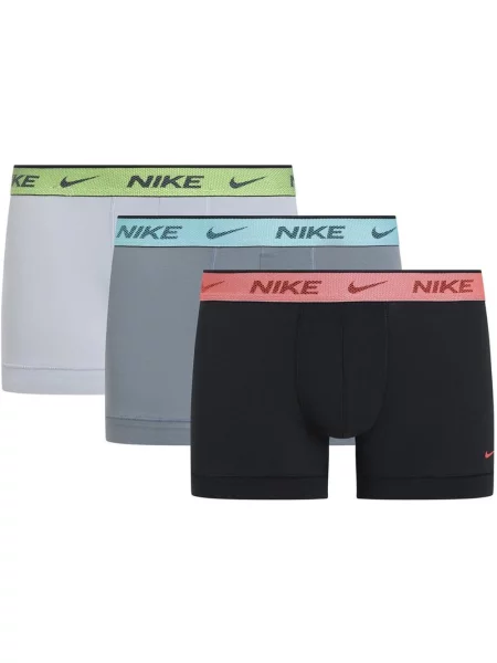 Bokserki Nike Cotton Stretch jasnoszary ciemnoszary 3 sztuki S czarny