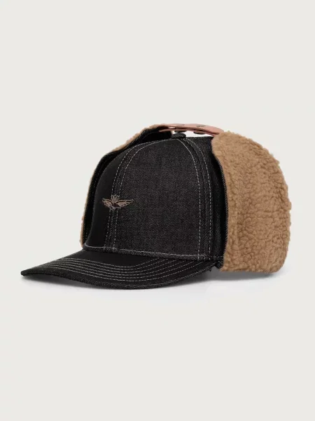Czapka z daszkiem męska Czapka Aeronautica Militare denim nero niebieska
