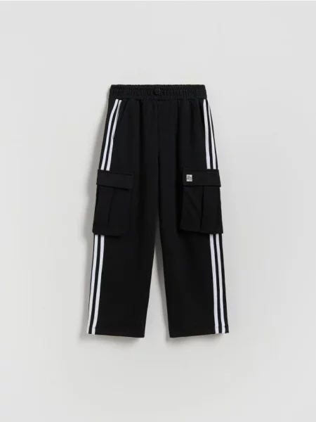 Брюки карго Reserved черные