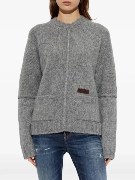 Pulover Dsquared2 cu autograf gri