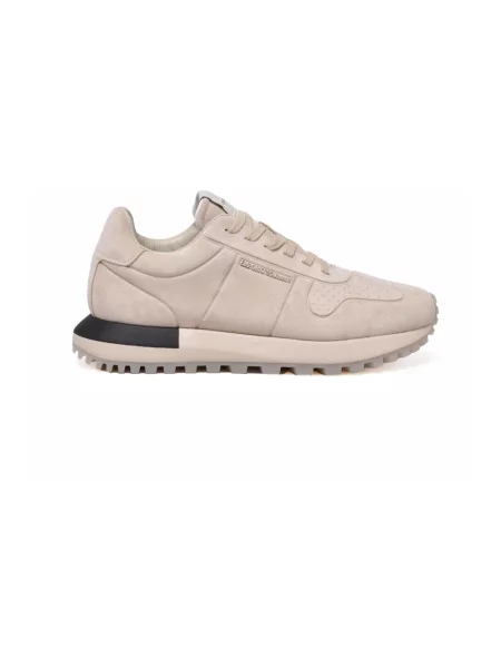 Sneakersy Emporio Armani skórzane beżowe