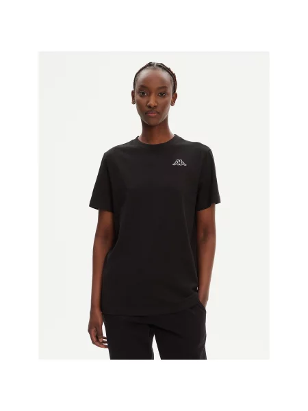 Kappa Majica Logo Korpo Cafers Slim Fit črna
