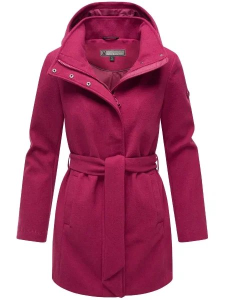 MARIKOO Palton de primăvară-toamnă Katalinaa vin roșu