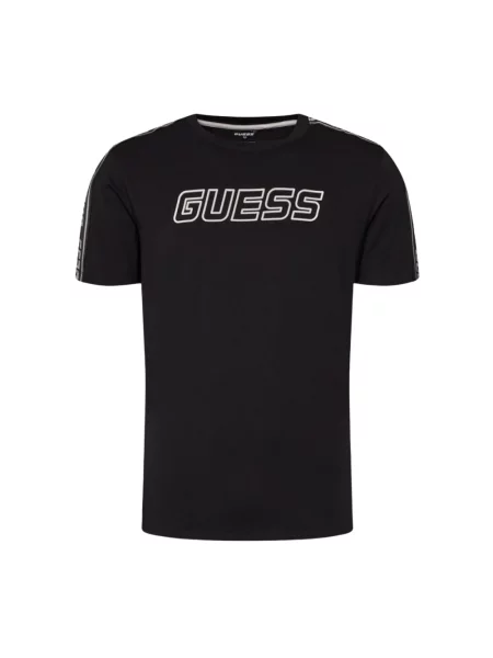 T-shirt z detalem z logo Guess czarna