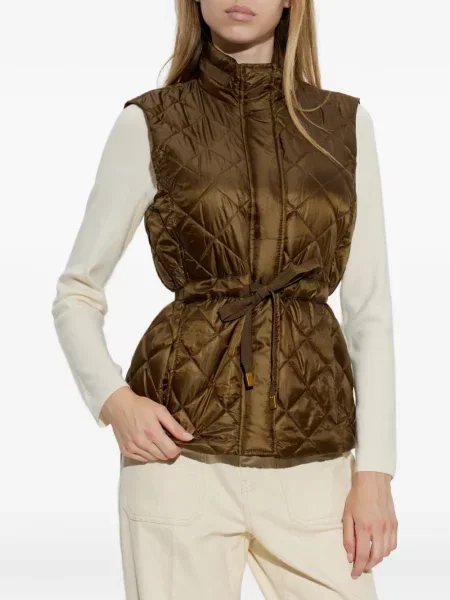 Matlasat top Michael Michael Kors cu volane cu cordon verde